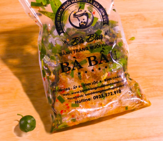 Bánh Tráng Muối Hành Phi Chay